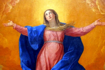 Pintura de la asunción de María.