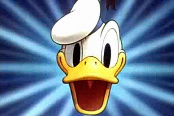 Un feliz Pato Donald.