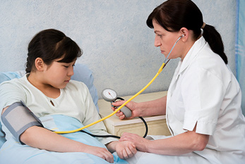 Paciente con una enfermera