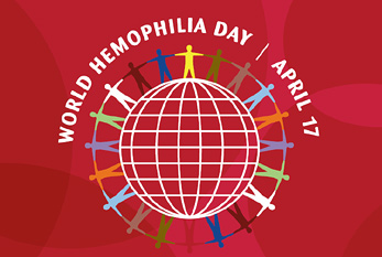 Logo del día mundial de la hemofilia.