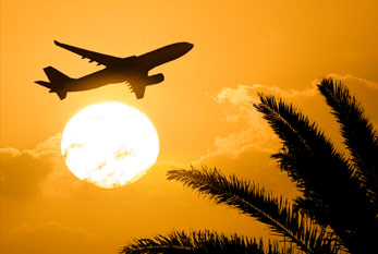 Gran parte del aumento en el tráfico aéreo es el turismo.