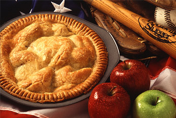 Una tarta de manzana es uno de una serie de iconos culturales de los Estados Unidos.