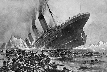 Hundimiento del Titanic.