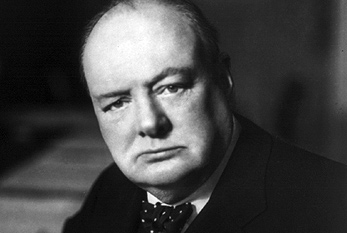 Sir Winston Churchill, primer ministro del Reino Unido.