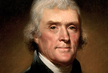 Retrato de Thomas Jefferson.