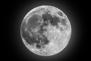 Imagen de la luna llena.